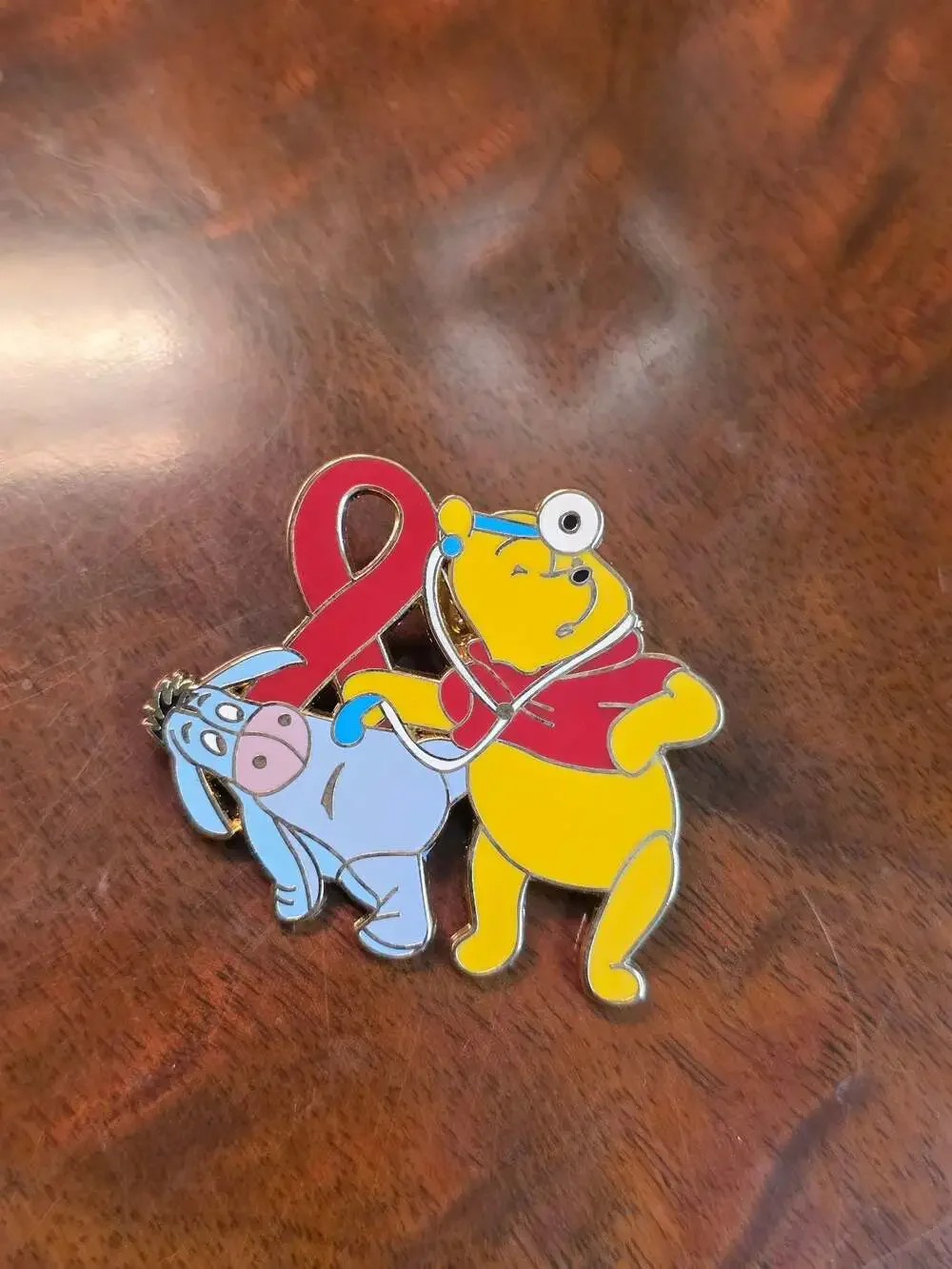 Winnie the Pooh and Eeyore Medical Awareness Ribbon Limited Edition Enamel Pin